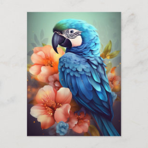 "Blue Parrot Grußkarten Postkarte