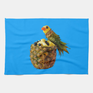 Blue parrot Kitchen towel. Geschirrtuch