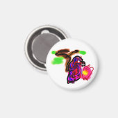 Blue parrot  magnet (Vorderseite/Rückseite)