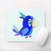 Blue Parrot Mouse Pad - Ihre Farbe - Text Mousepad (Mit Mouse)