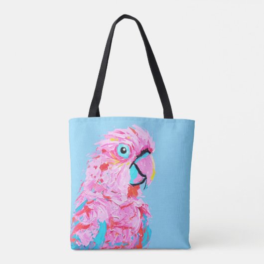 Blue Parrot Tote Bag Tasche (Rückseite)