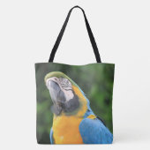 Blue Parrot Tote Bag Tasche (Rückseite)