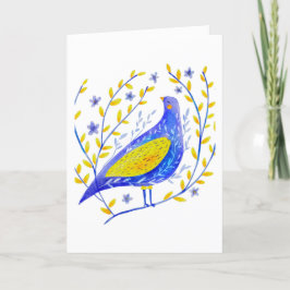 BLUE PARTRIDGE ALL-OCCASION CARD DANKESKARTE
