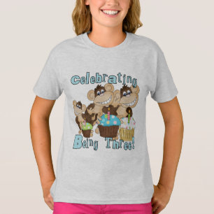 Blue Party Affen 3. Geburtstag T - Shirt und Gesch