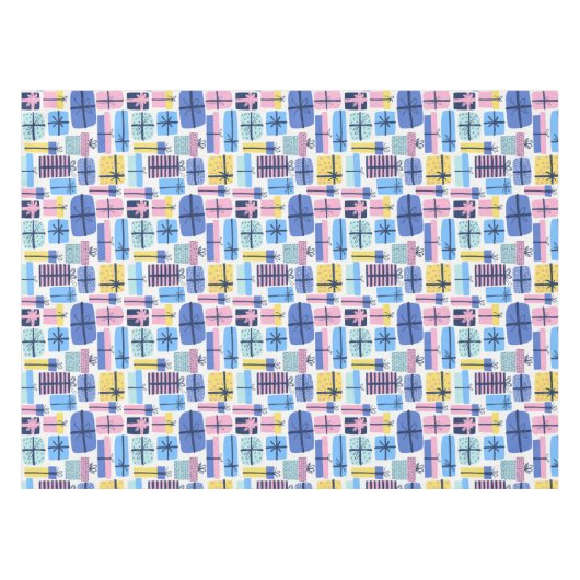 Blue Party Gift Tablecloth Tischdecke (Vorderseite (Horizontal))