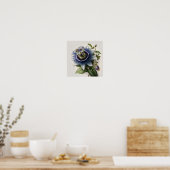 Blue Passion Blume Art Print Poster (Küche)