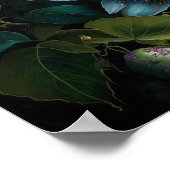 Blue Passion Blume Art Print Poster (Ecke)