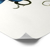 Blue Passion Blume Art Print Poster (Ecke)