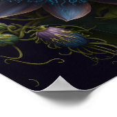 Blue Passion Blume Art Print Poster (Ecke)