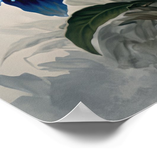 Blue Passion Blume Art Print Poster (Ecke)