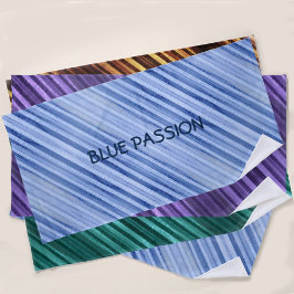 Blue Passion Diagonal Striping Personalisiert Strandtuch