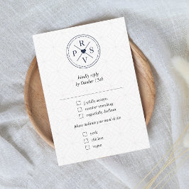 Blue Passport Hochzeit in Urlaubsort Travel RSVP Karte