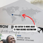 Blue Passport Jamaica Hochzeit in Urlaubsort All In One Einladung
