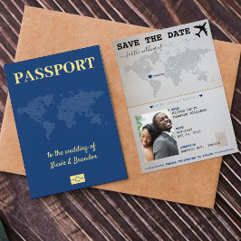 Blue Passport Jamaica Hochzeit in Urlaubsort Save The Date