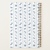 Blue Pasta Stripe Personalized Recipe Notizblock (Rückseite)