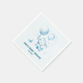 Blue Pastel Elephant Baby Dusche Napkins Serviette (Ecke)