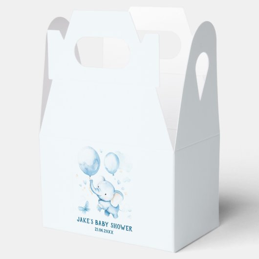 Blue Pastel Elephant Fevor Box Geschenkschachtel (Geöffnet)