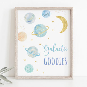 Blue Pastel Galaxy Space Galactic Goodies Zeichen Poster
