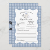 Blue Pastel Little Boo Ghost Advice for Baby Card Einladung (Vorne/Hinten)