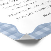 Blue Pastel Little Boo Ghost Advice zum Baby-Zeich Poster (Ecke)