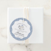 Blue Pastel Little Boo Ghost Baby Shower Circle Geschenkanhänger (Beispiel)