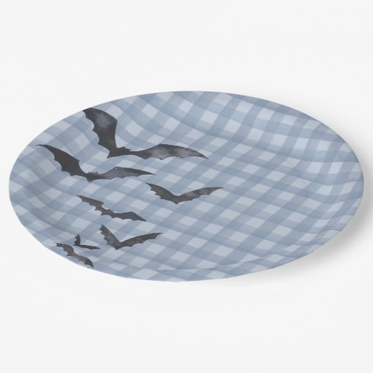 Blue Pastel Little Boo Ghost Birthday Dessert Pappteller (Schrägansicht)