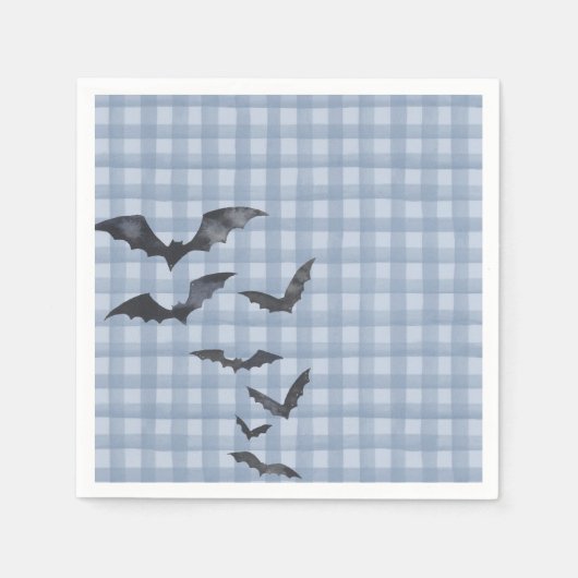 Blue Pastel Little Boo Ghost Birthday Dessert Serviette (Vorderseite)