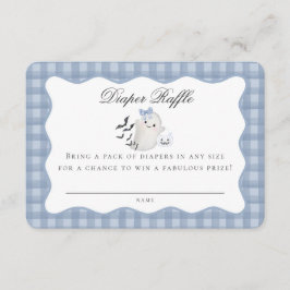 Blue Pastel Little Boo Ghost Diaper Einlage Begleitkarte