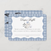 Blue Pastel Little Boo Ghost Diaper Einlage Begleitkarte (Vorne/Hinten)