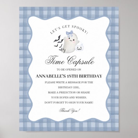 Blue Pastel Little Boo Ghost Time Kapselspiel Poster (Vorne)