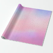 Blue Pastel Ombre Pink Lila Ombre Dots Rose Geschenkpapier (Ungerollt)