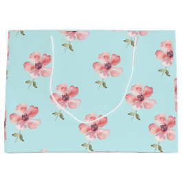 Blue Pastel Pattern Large Gift Bag Große Geschenktüte