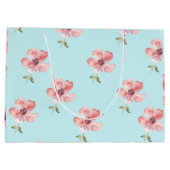 Blue Pastel Pattern Large Gift Bag Große Geschenktüte (Rückseite)