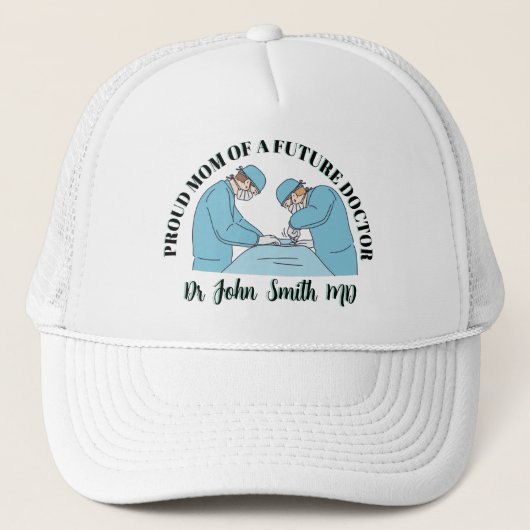 Blue Pastel Proud Moms of Future Doctors Truckerkappe (Vorderseite)
