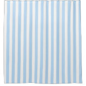 Blue Pastel Stripes Pattern Nautical Modern  Duschvorhang (Vorderseite)