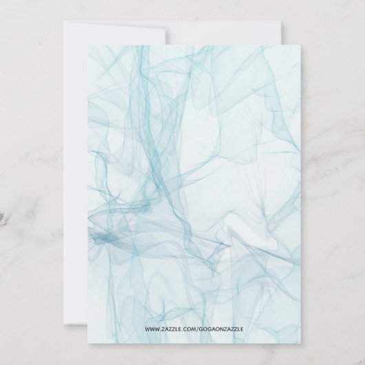 Blue Pastel Tones Background Wedding Einladung (Rückseite)