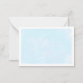 Blue Pastel Watercolor All Occasion Monogram Mitteilungskarte (Rückseite)