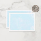 Blue Pastel Watercolor Blank All Occasion Mitteilungskarte (Vorderseite/Rückseite Beispiel)