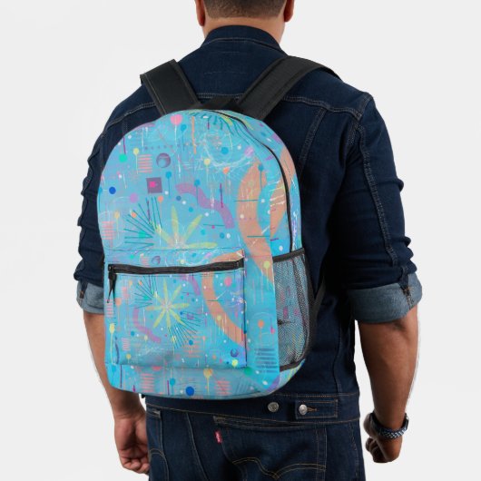 Blue Pastels Dream Abstract  Bedruckter Rucksack (Insitu (Modell))