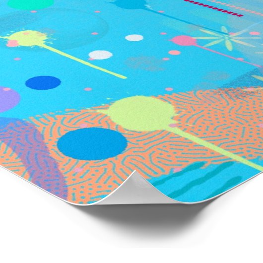 Blue Pastels Dream Abstract  Poster (Ecke)