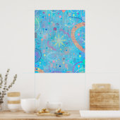Blue Pastels Dream Abstract Poster (Küche)