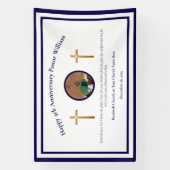 Blue Pastor Appreciation Church Anniversary Event  Banner (Vertikal)