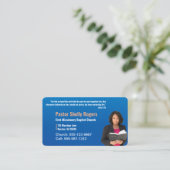 Blue Pastor oder Deacon Foto Kirche Santa Maria de Visitenkarte (Stehend Vorderseite)