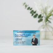 Blue Pastor oder Deacon Foto Kirche Santa Maria de Visitenkarte (Stehend Vorderseite)