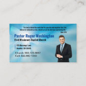 Blue Pastor oder Deacon Foto Kirche Santa Maria de Visitenkarte (Vorderseite)