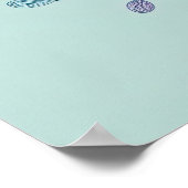 Blue Patchwork Butterfly Poster (Ecke)