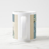 Blue Patchwork Custom Jumbo Tasse (Rückseite)