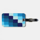 Blue Patchwork Gepäckanhänger (Rückseite horizontal)