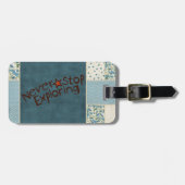 Blue Patchwork - Gepäckträger Gepäckanhänger (Vorderseite horizontal)