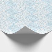 Blue Patchwork Geschenkpapier (Ecke)